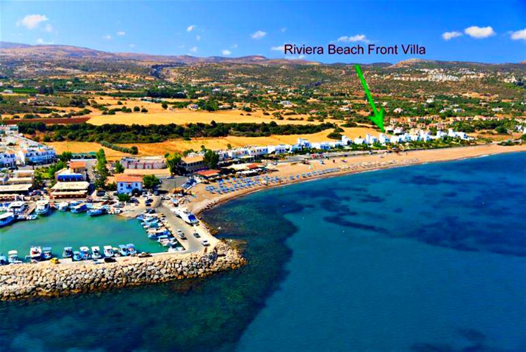 Latchi Beach Front Villa - Private Heated Pool - Amazing Uninterrupted Sea Views Polis Luaran gambar